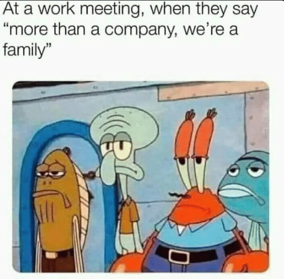 meme teman kerja adalah keluarga