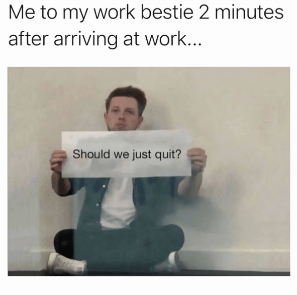 meme bestie di tempat kerja