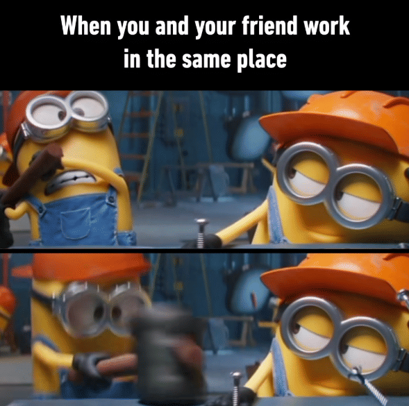 meme bestie di tempat kerja