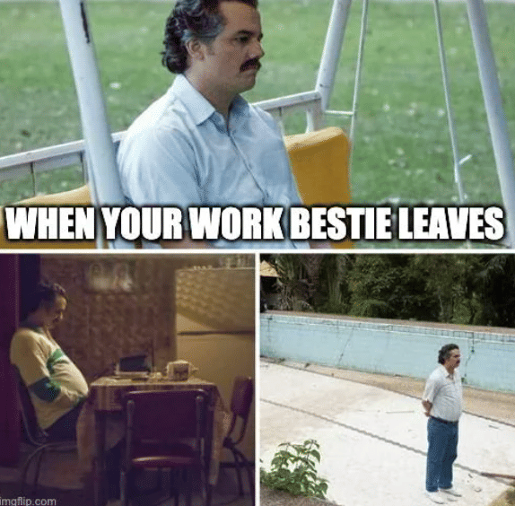 meme bestie di tempat kerja