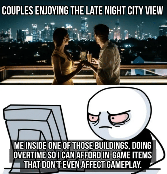 meme kerja sampai larut malam 