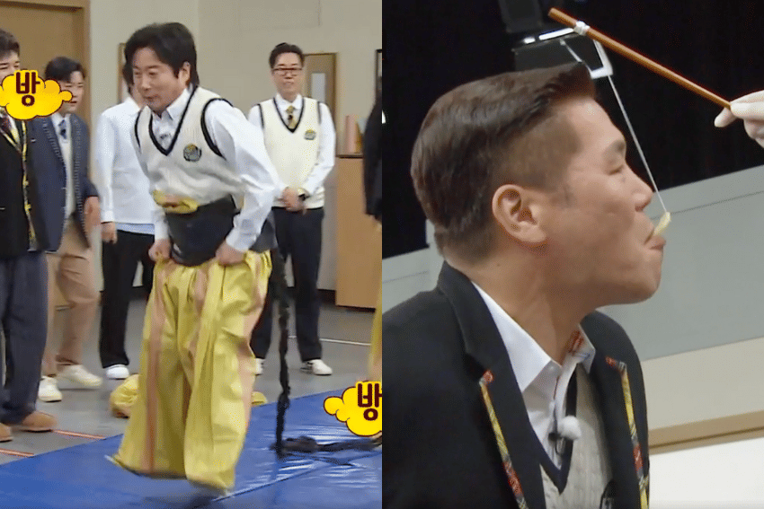 momen cast Knowing Brothers main balap karung