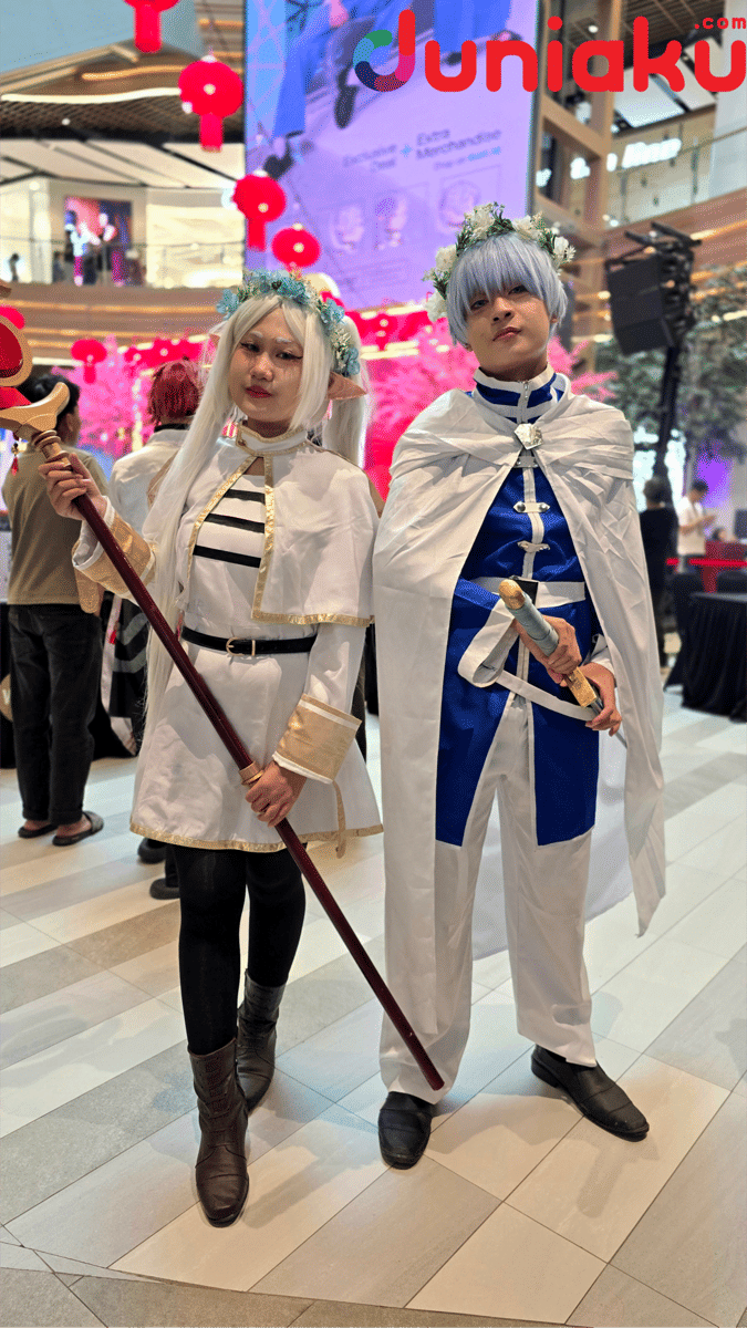 Cosplayer Frieren dan Himmel. (Instagram.com/swetlyn.4u, Instagram.com/dammnfss)