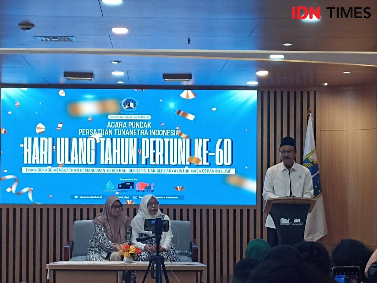 Menteri Sosial Syaifullah Yusuf dalam HUT Pertuni 