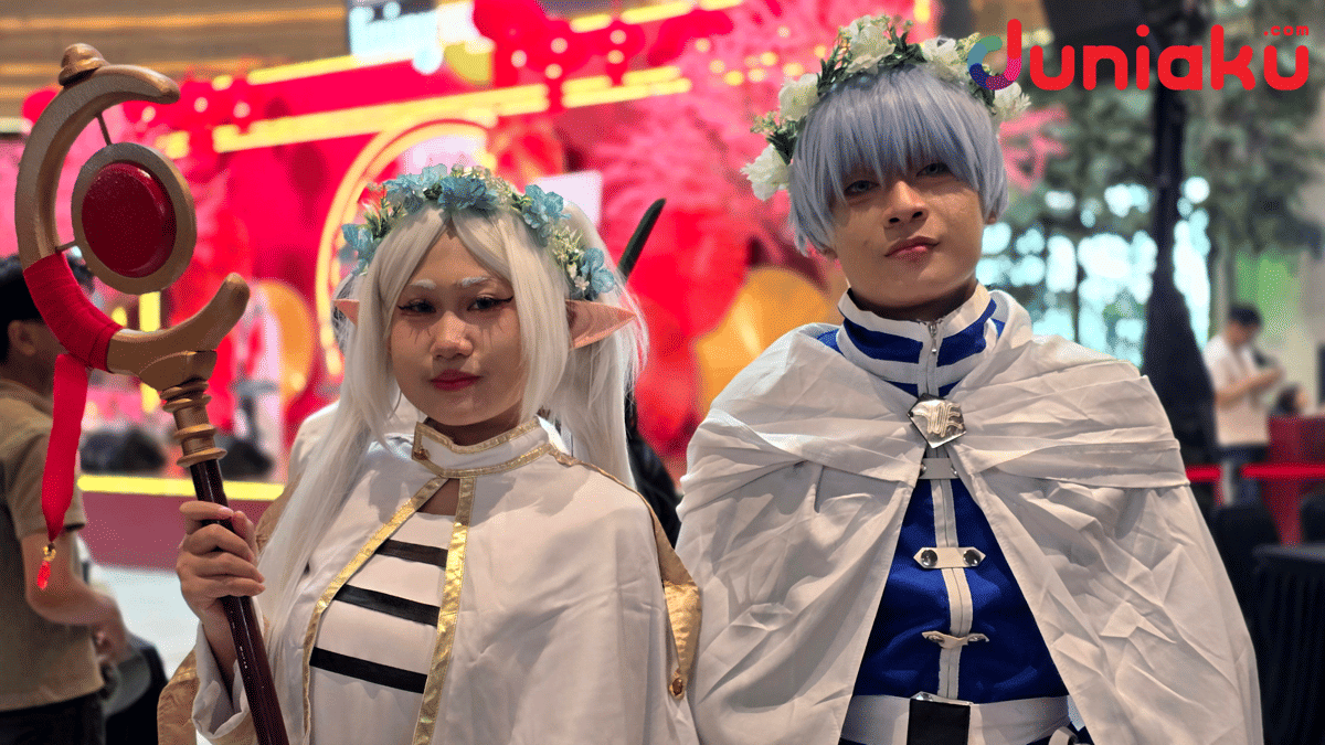Cosplayer Frieren dan Himmel. (Instagram.com/swetlyn.4u, Instagram.com/dammnfss)