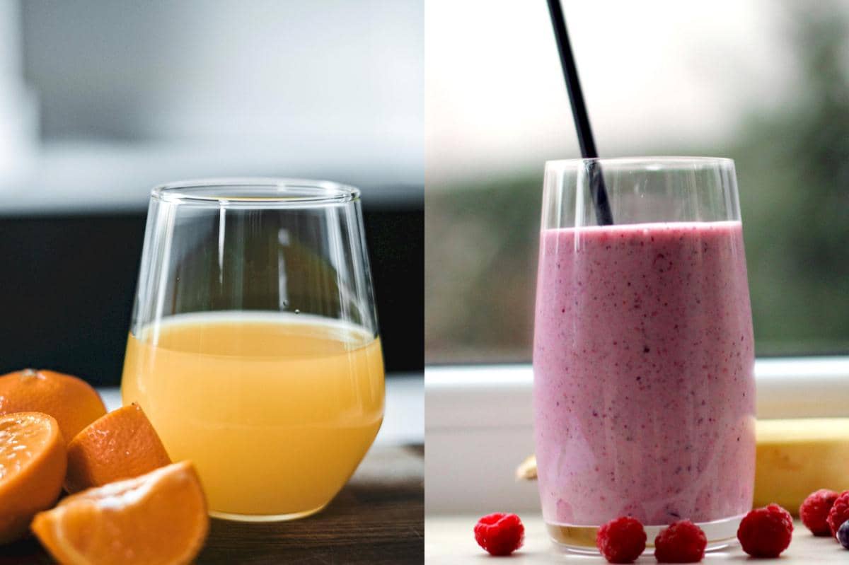 ilustrasi jus dan smoothie