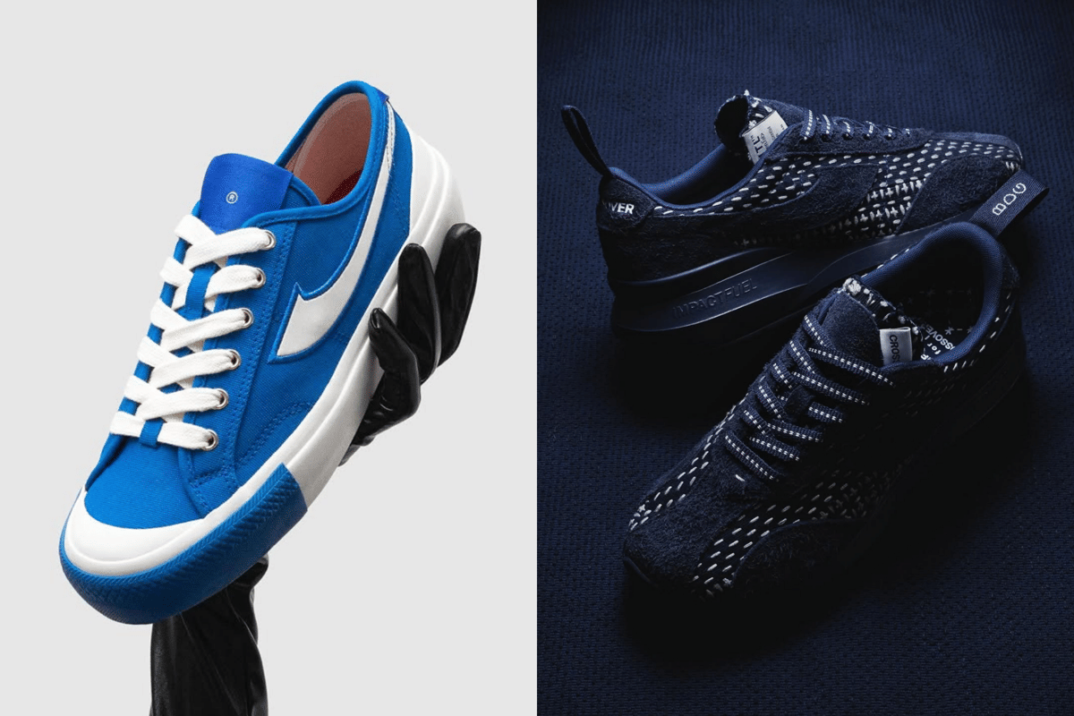 foto sepatu biru Compass 