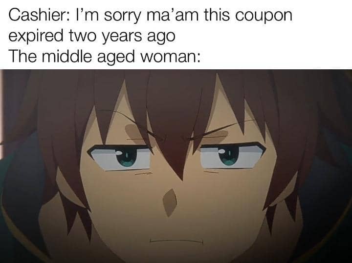 meme anime tentang kedaluwarsa