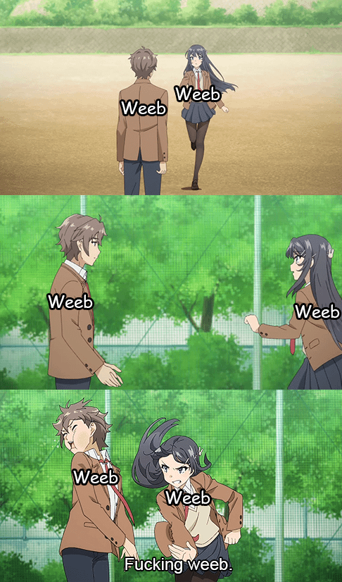 meme anime tentang cewek wibu