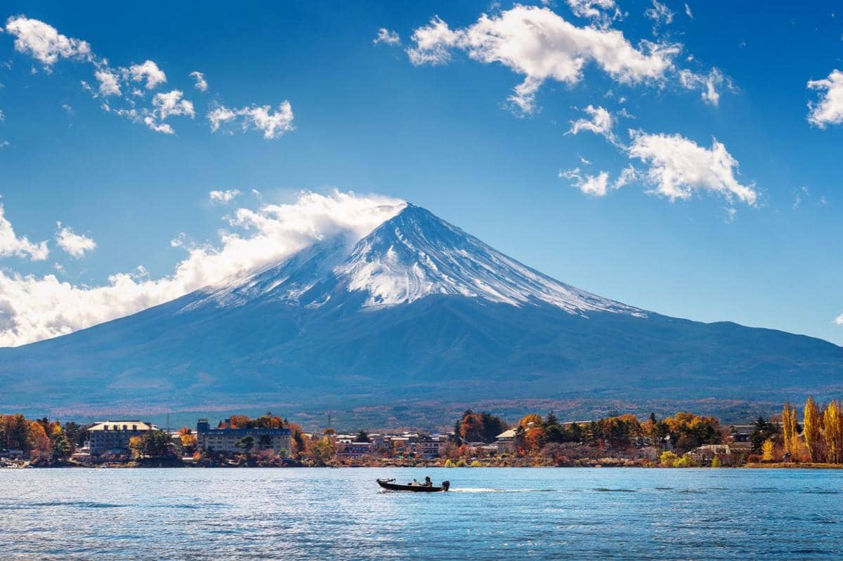 ilustrasi Danau Kawaguchi Jepang 