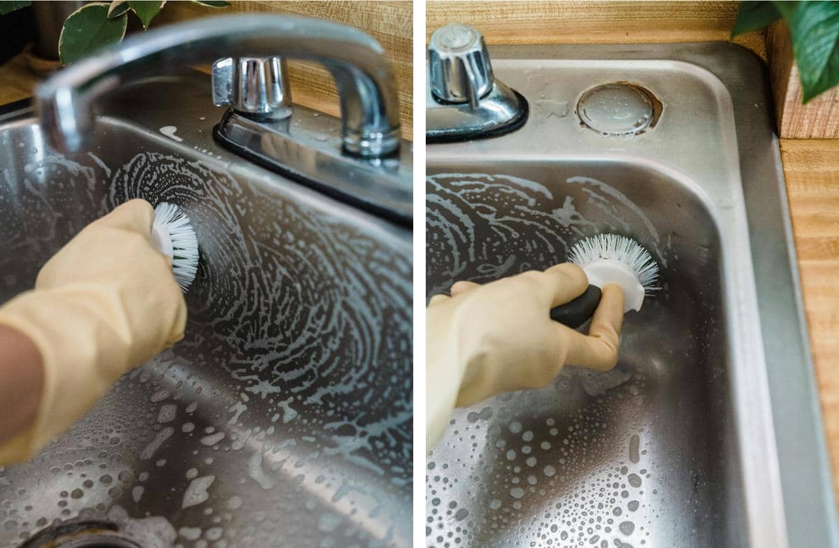 cara membersihkan kitchen sink stainless steel agar kinclong