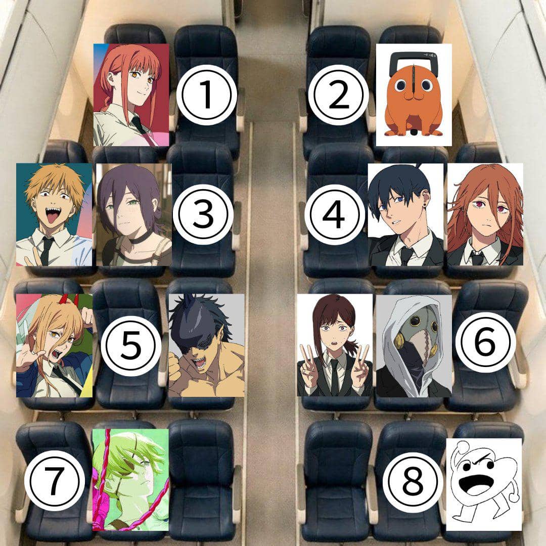 meme pilih kursi pesawat sama anime