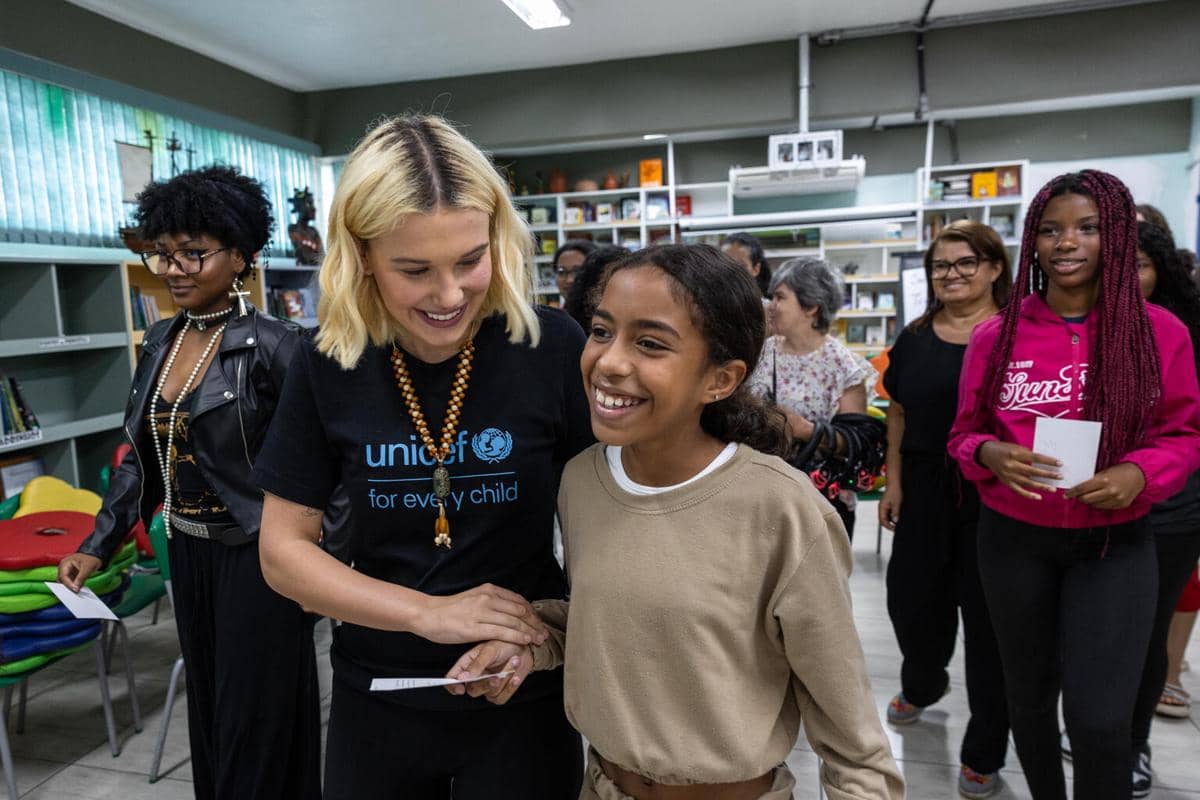 potret Millie Bobby Brown di Unicef