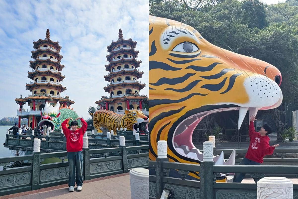 potret Ryeowook SUJU di Pagoda Dragon and Tiger, Kaohsiung