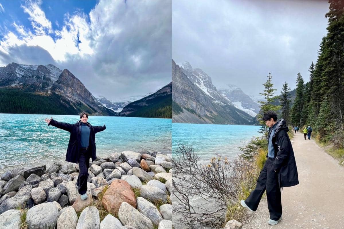 potret Sota Fukushi di Danau Louise, Alberta, Kanada