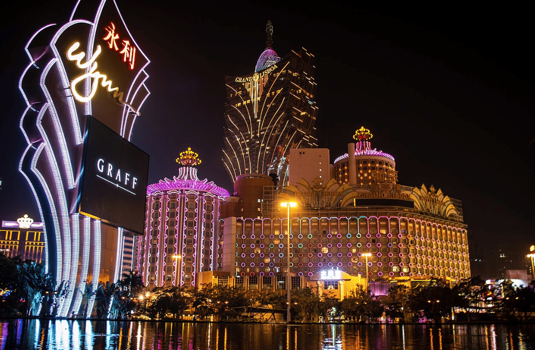 pemandangan malam di Makau