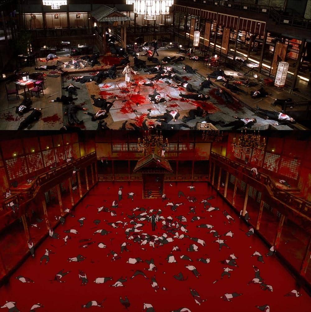 cuplikan film Kill Bill dan anime Jujutsu Kaisen