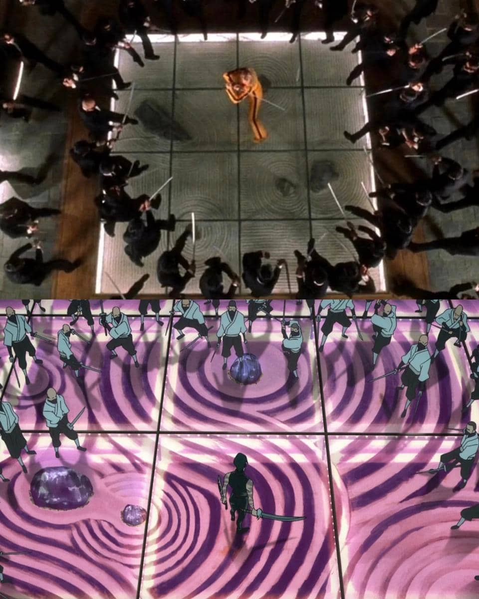 cuplikan film Kill Bill dan anime Jujutsu Kaisen