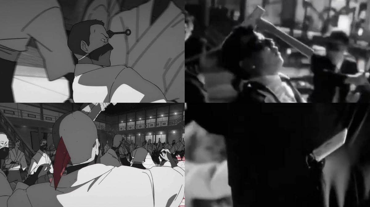 cuplikan film Kill Bill dan anime Jujutsu Kaisen