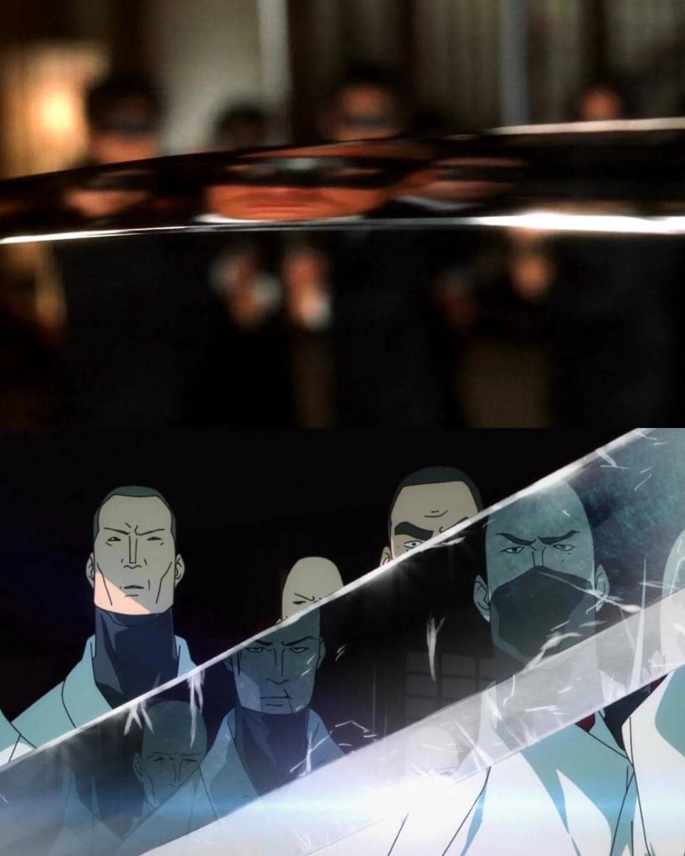 cuplikan film Kill Bill dan anime Jujutsu Kaisen