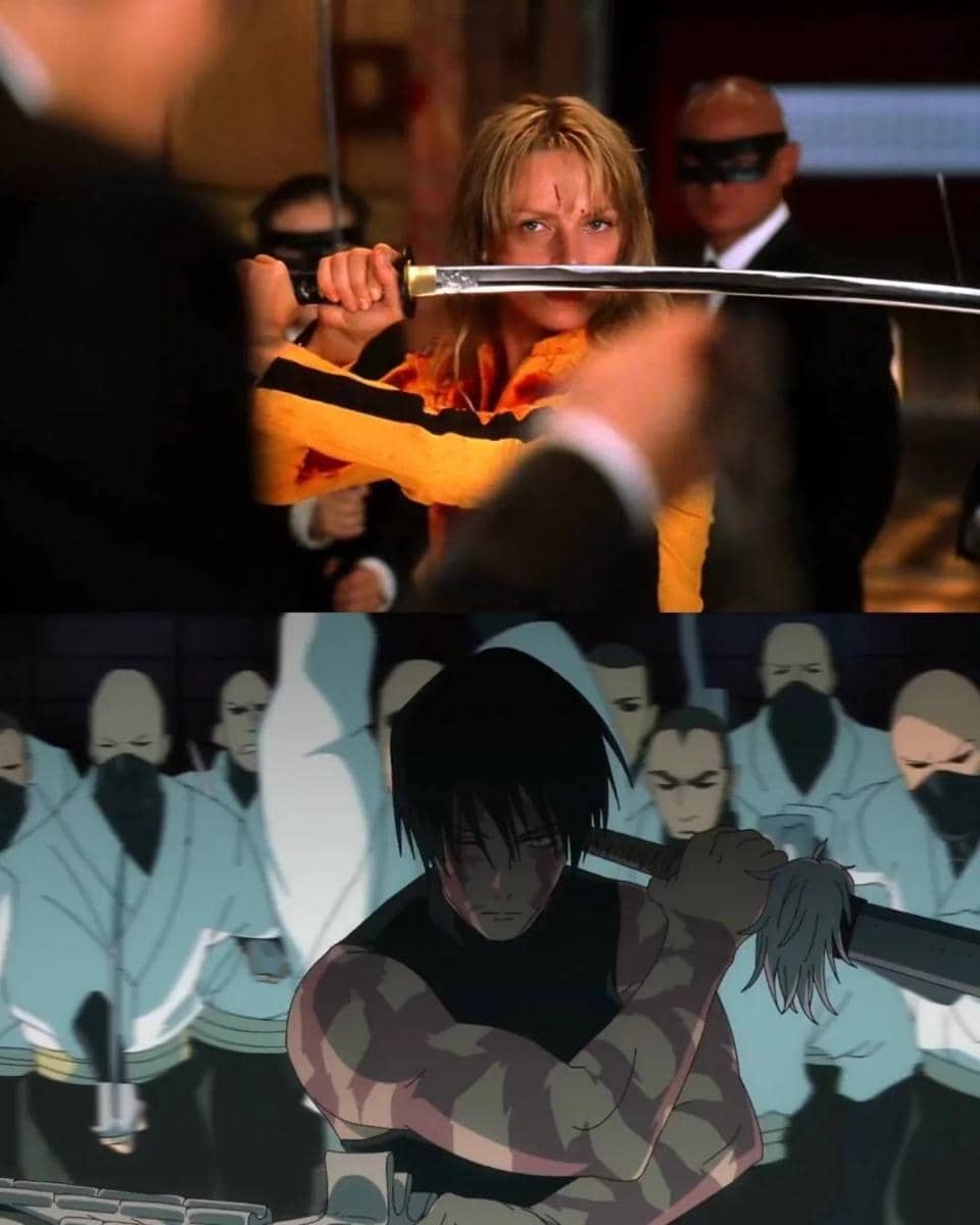cuplikan film Kill Bill dan anime Jujutsu Kaisen