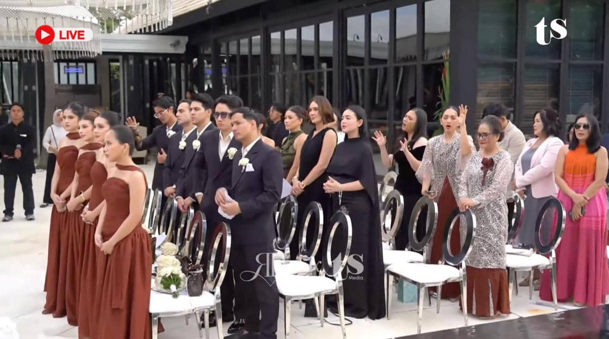 Gaya Seleb di Pemberkatan Ranty Maria-Rayn Wijaya (youtube.com/@rantymaria.)