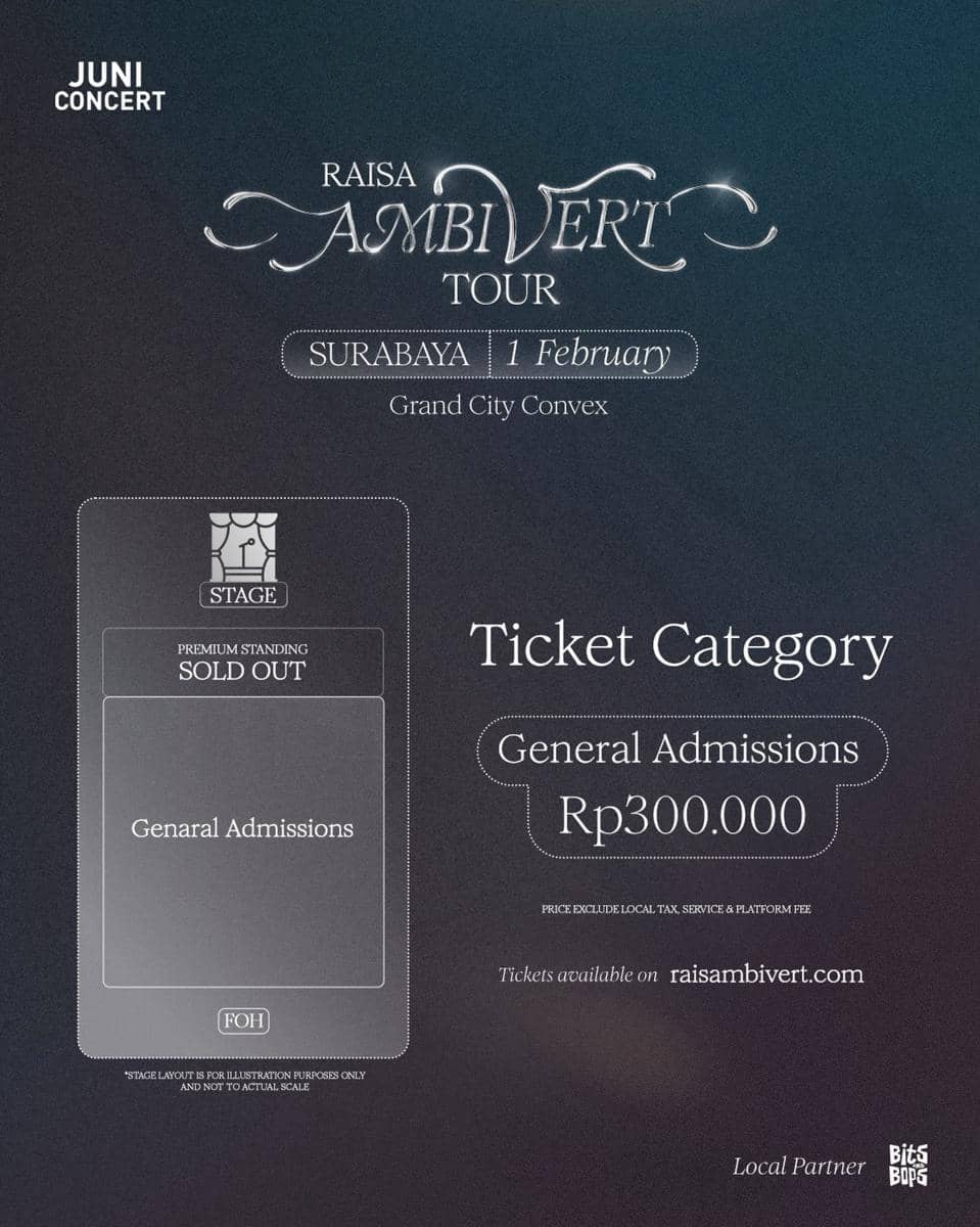 harga tiket konser Raisa di Surabaya