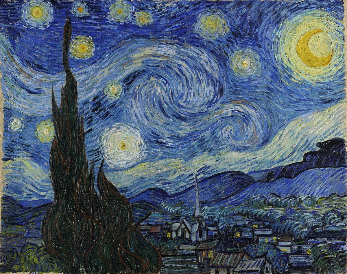 Lukisan cat minyak terkenal karya pelukis Pasca-Impresionis Belanda, Vincent van Gogh.