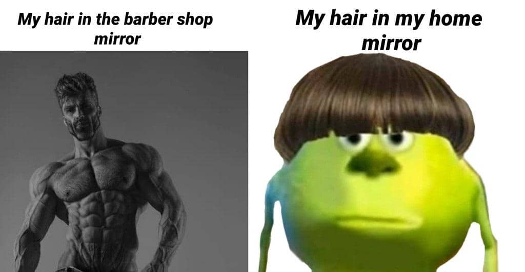 meme kartun tentang barbershop