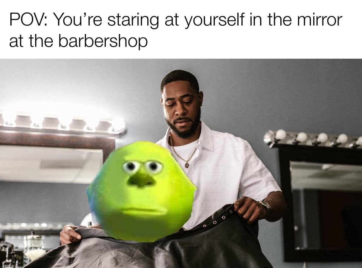 meme kartun tentang barbershop