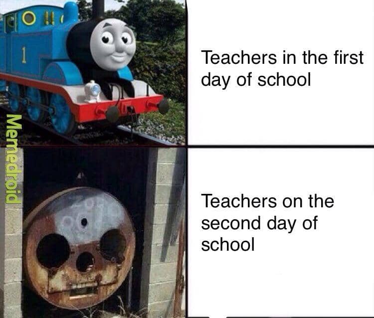 meme kartun hari pertama sekolah