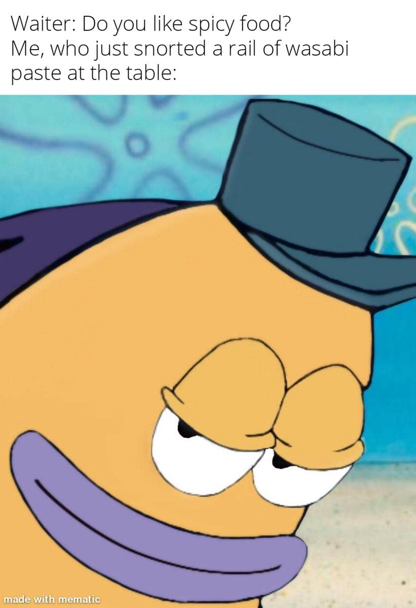 meme kartun tentang makanan pedas