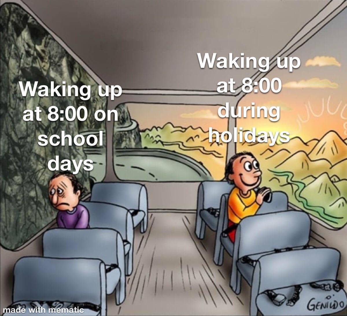 meme kartun hari pertama sekolah