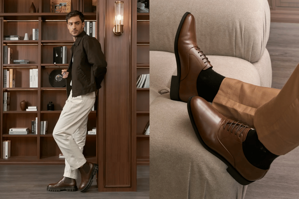 foto sepatu cokelat Prabu 