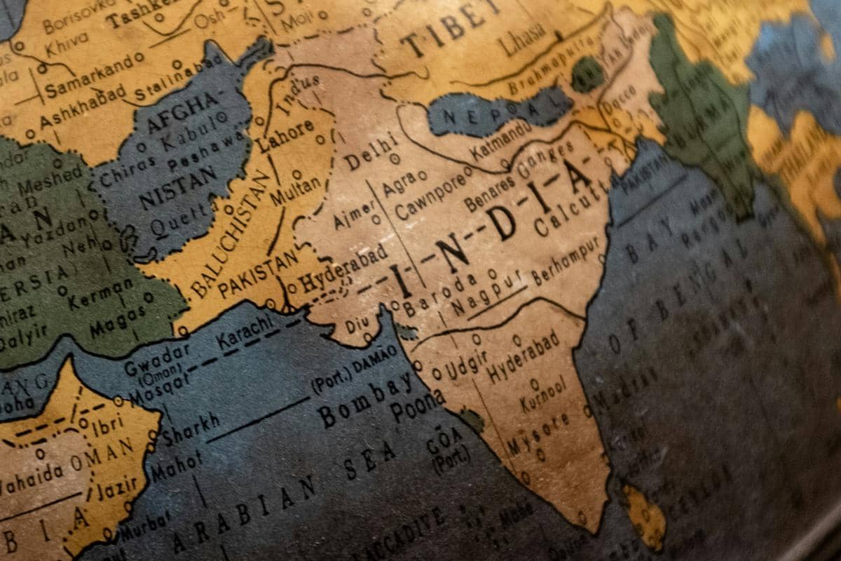 ilustrasi peta negara India sebagai lokasi penyebaran virus Nipah