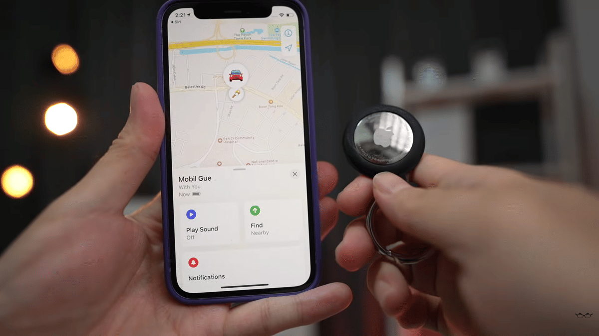 ilustrasi menggunakan AirTag Apple