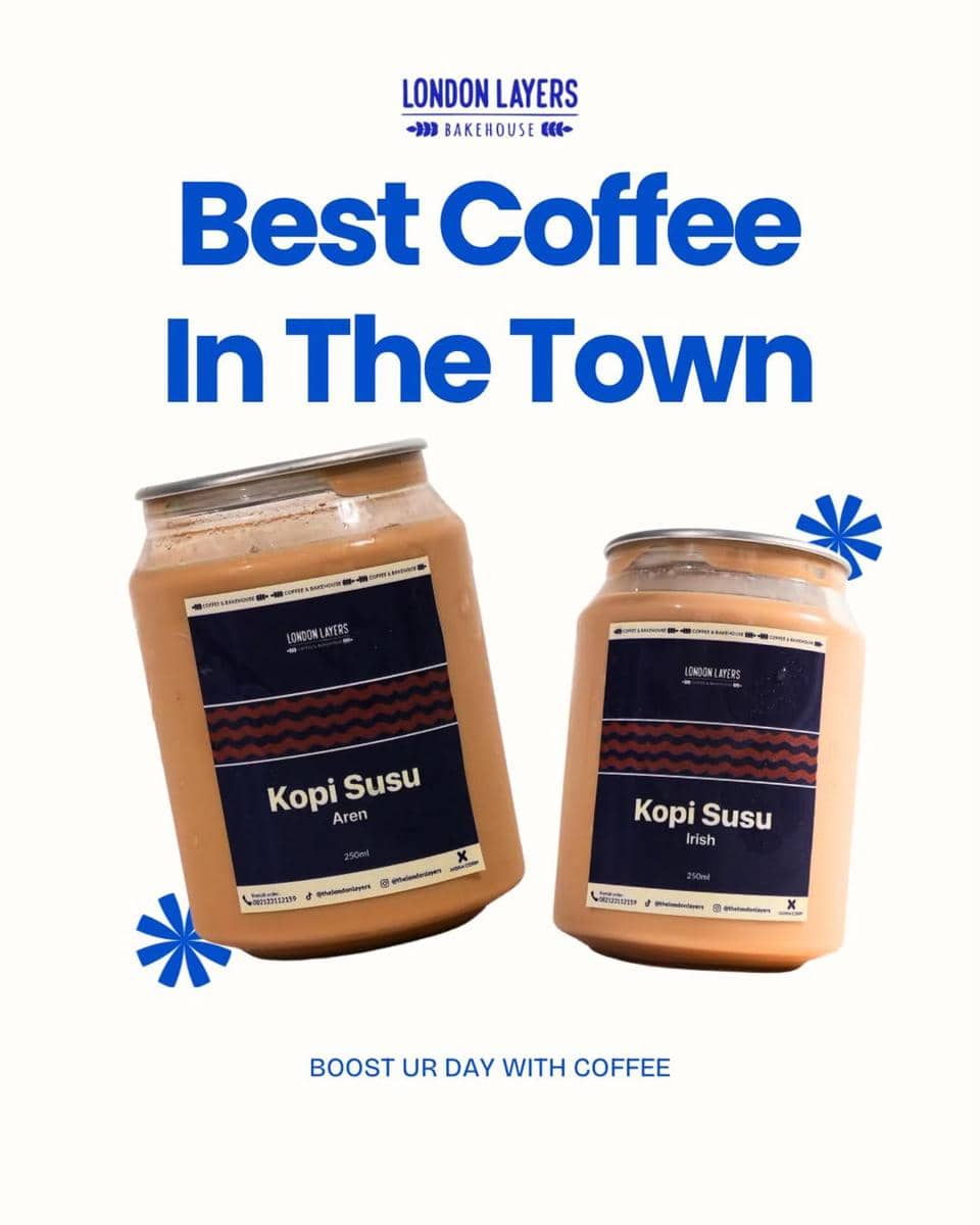 menu beverage di London Layers Bakehouse