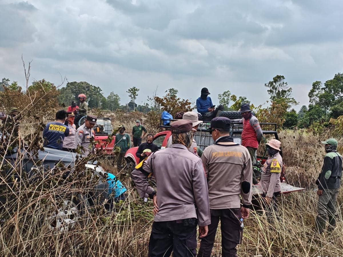 Potret karhutla di TNWK, Lampung Timur periode  25-26 Januari 2026. 