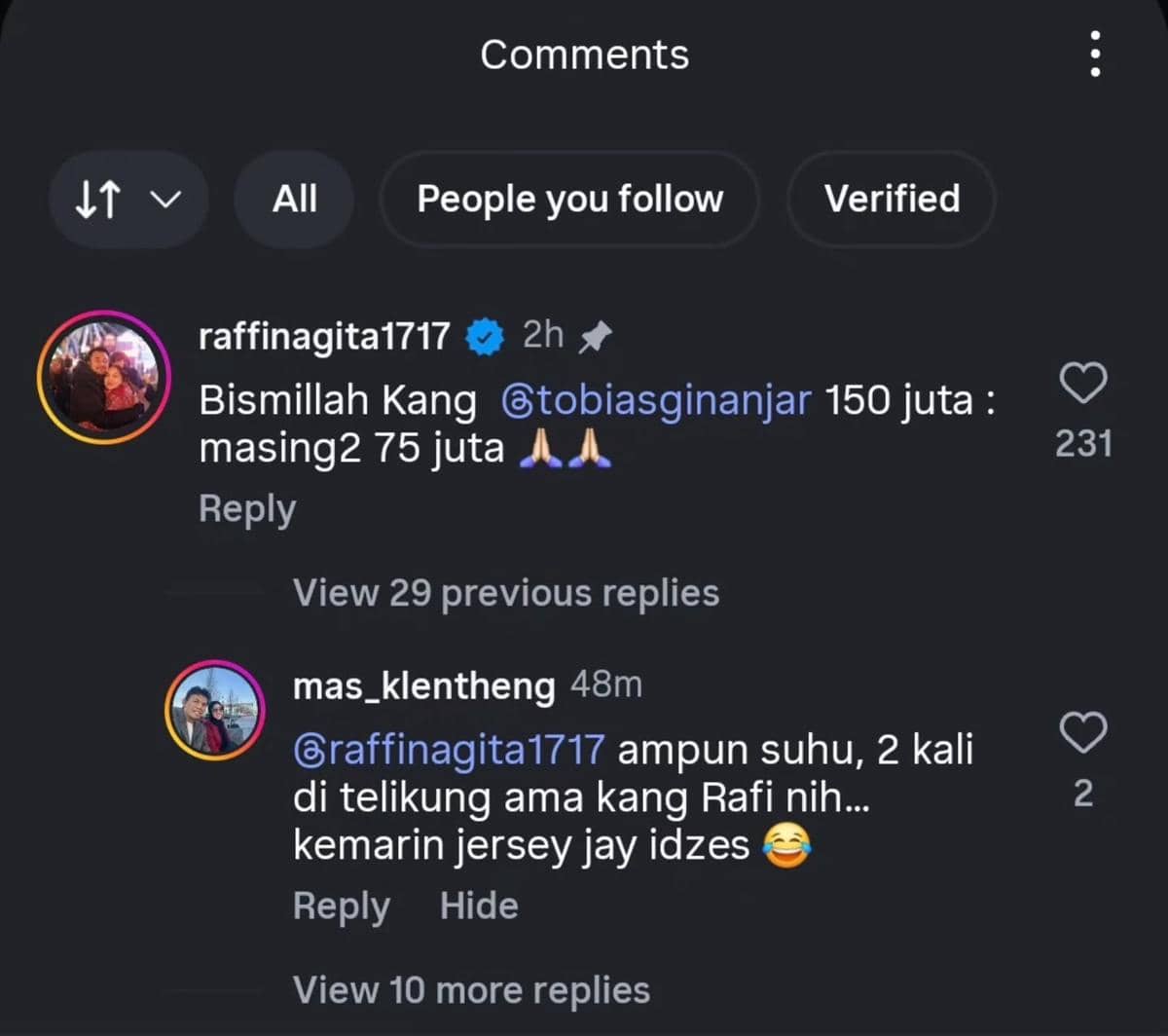 Raffi Ahmad beli jersey Klok dan Haye