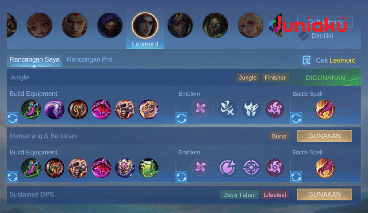 Build Leomord (Dok. Moonton/Mobile Legends)