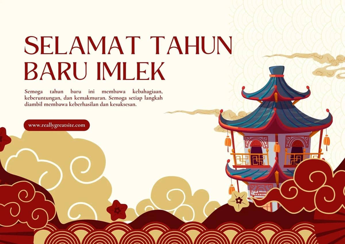 Ilustrasi kartu Imlek (Canva/By c l a s h i e)