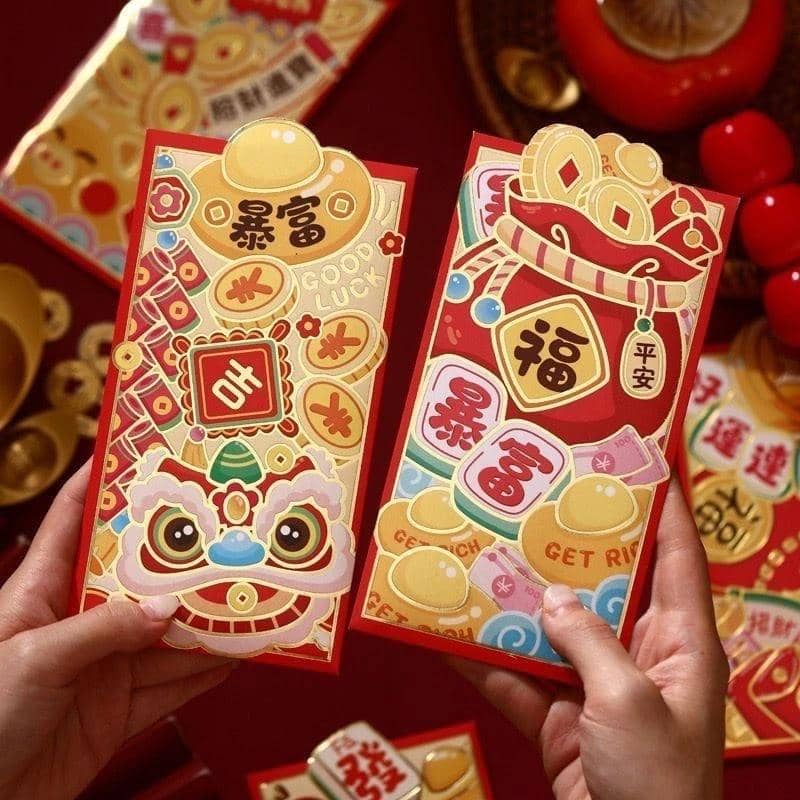 Ilustrasi angpao Imlek (Shopee/Clover Lynn Store)