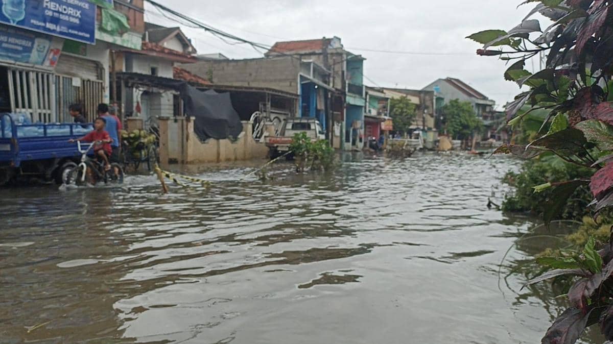 Ilustrasi Banjir di Cilincing Jakarta Utara. 