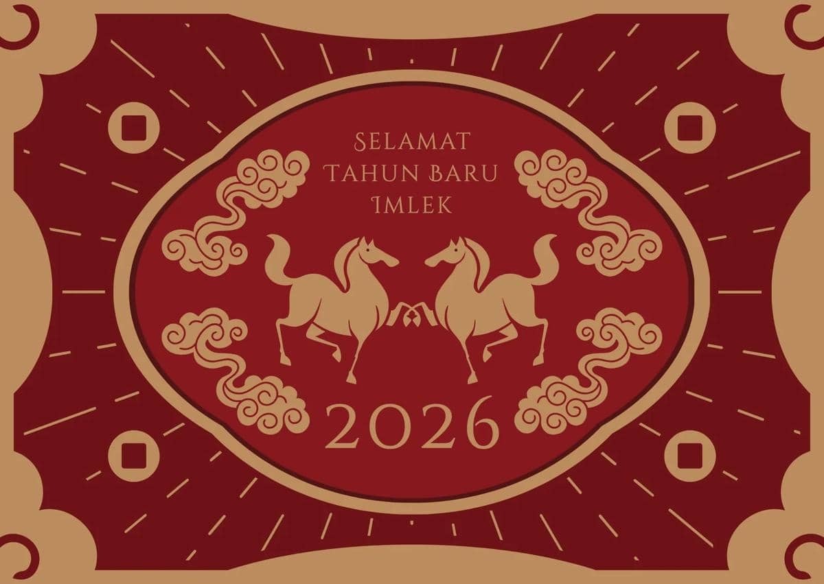 Ilustrasi kartu Imlek (Canva/By Studio Maya)