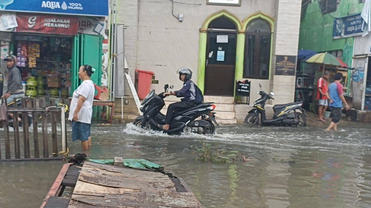 Ilustrasi Banjir di Cilincing Jakarta Utara.