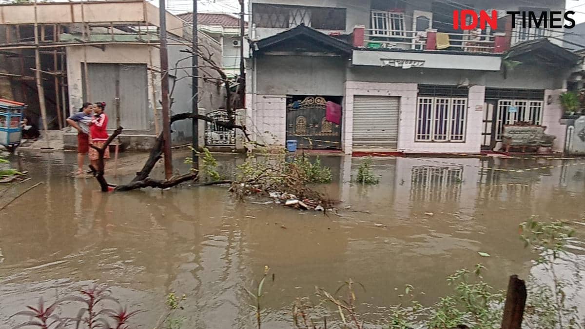 Ilustrasi Banjir di Cilincing Jakarta Utara. 