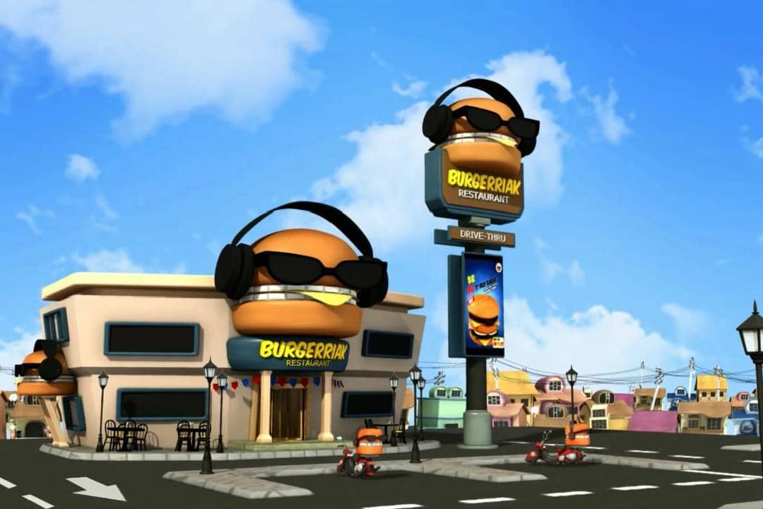 potret restoran fast food, Burgerriak