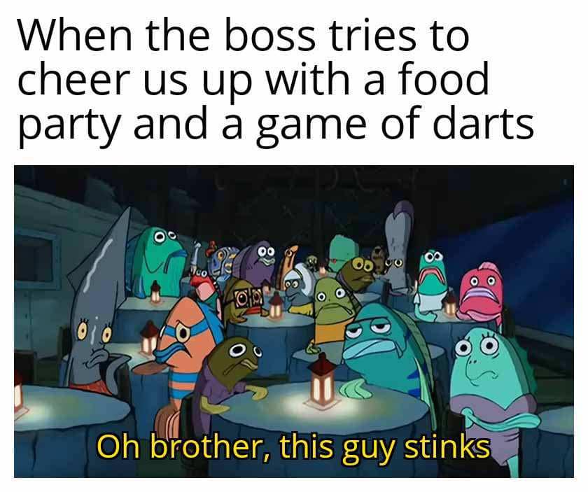 meme kartun tentang tingkah bos