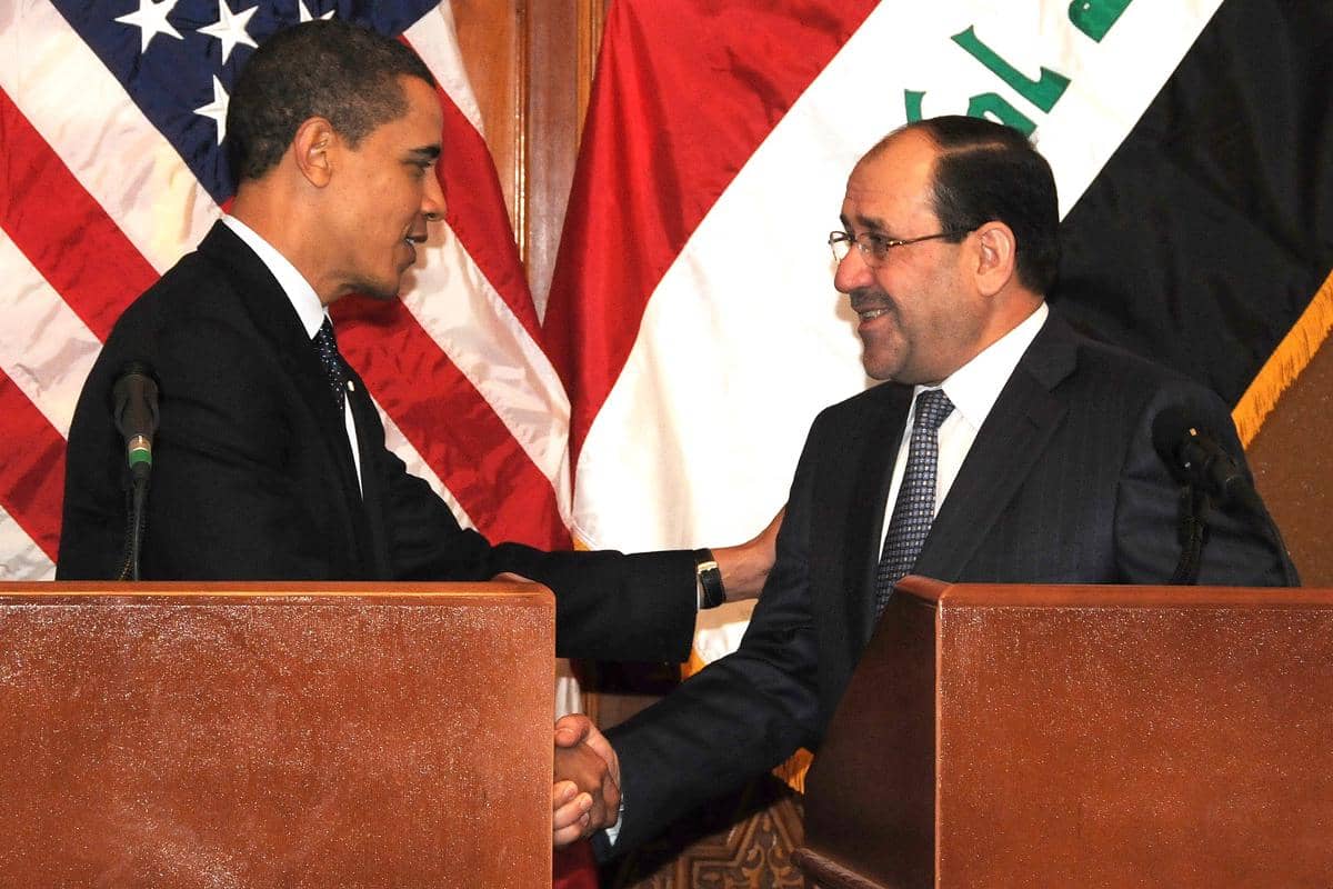 mantan Presiden AS Barack Obama dan mantan PM Irak Nouri al-Maliki