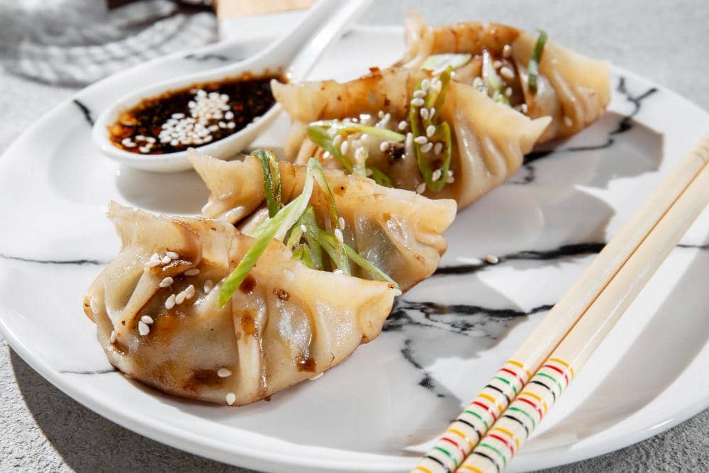 ilustrasi cheese gyoza 